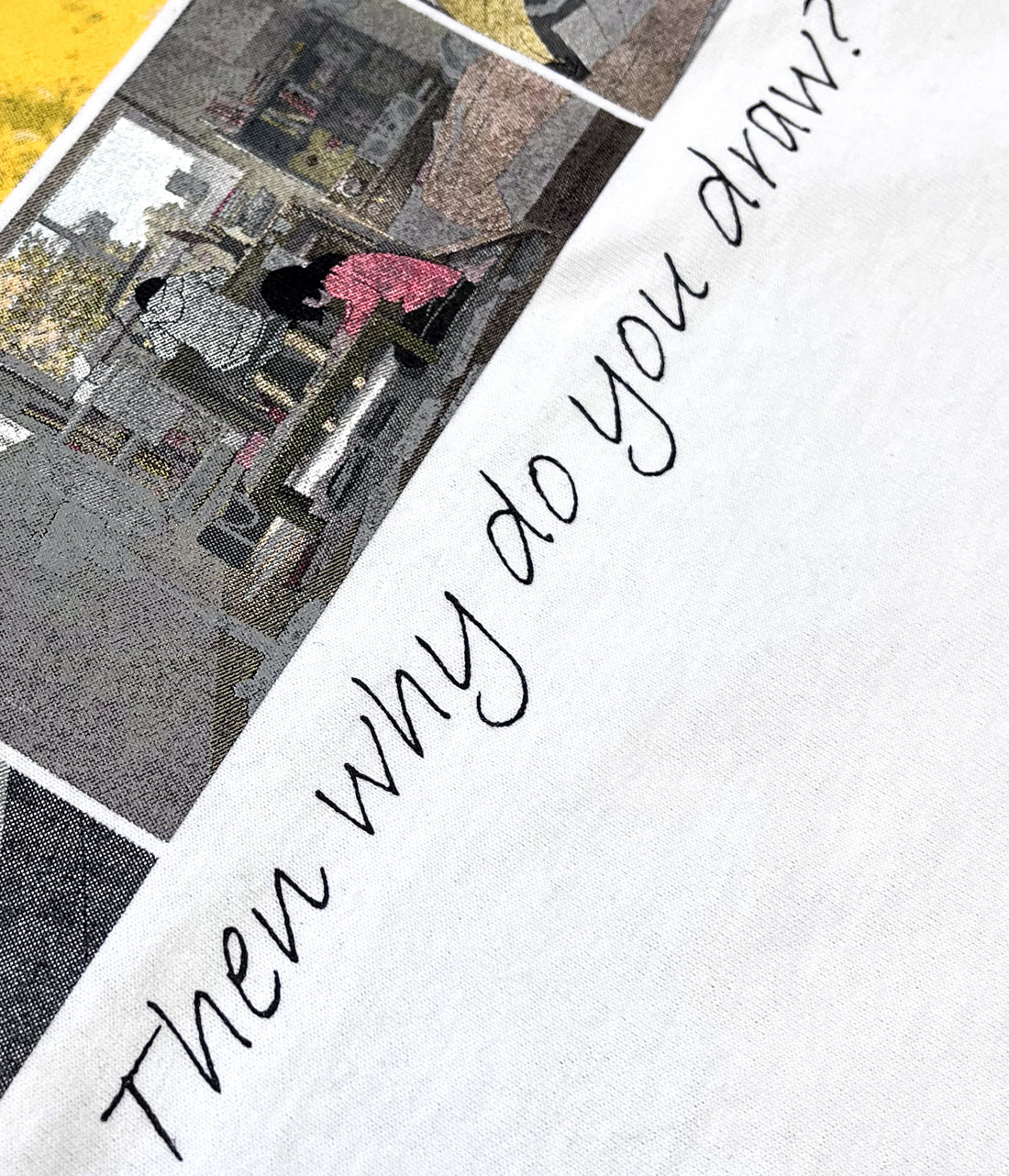 Look Back x messa Fujino & Kyomoto Why Do You Draw? T-Shirt in White - official product photo 6