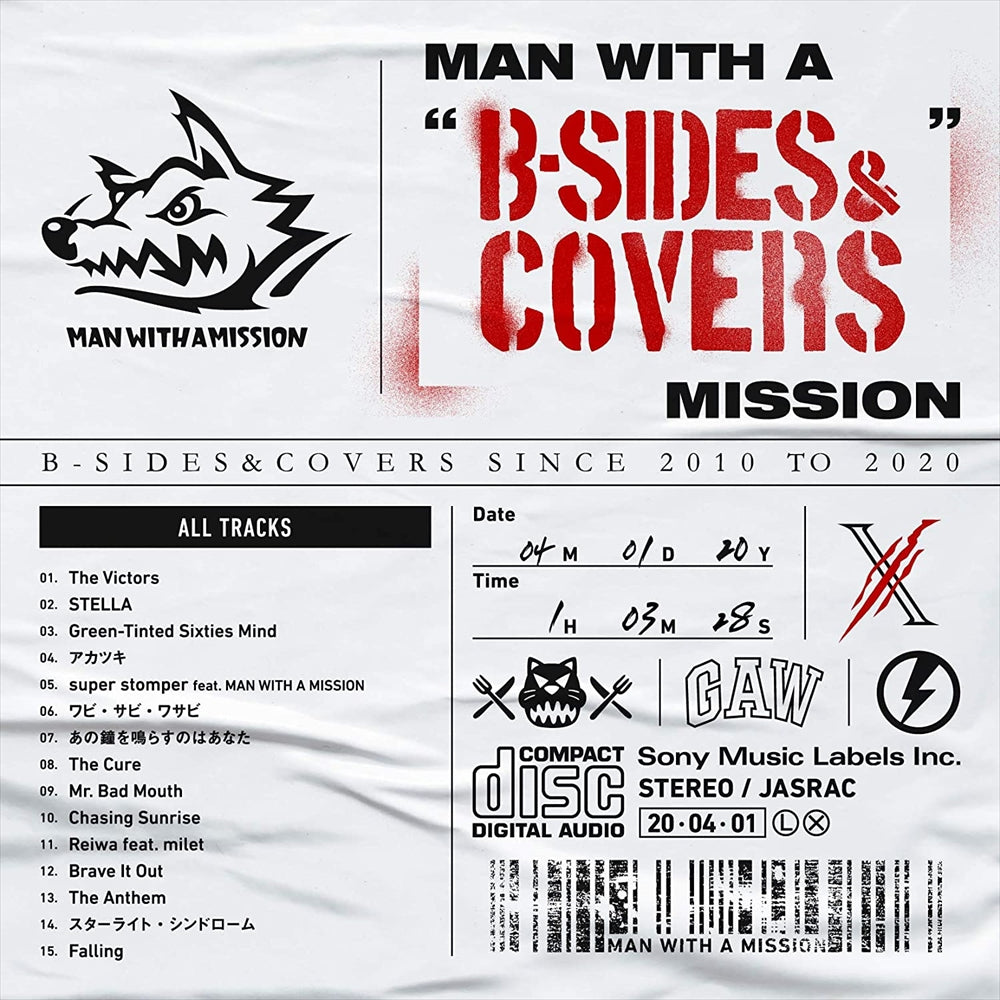 MAN WITH A B-SIDES & COVERS MISSION CD - front cover
