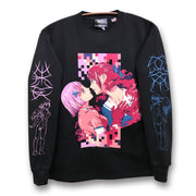 Mezzo Forte x messa Mikura & Momomi Sisters Long-Sleeve T-Shirt in Black - official product photo 1