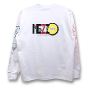 Mezzo Forte x messa Mikura & Momomi Sisters Long-Sleeve T-Shirt in White - official product photo 2