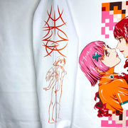 Mezzo Forte x messa Mikura & Momomi Sisters Long-Sleeve T-Shirt in White - official product photo 5