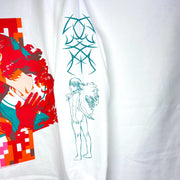 Mezzo Forte x messa Mikura & Momomi Sisters Long-Sleeve T-Shirt in White - official product photo 6