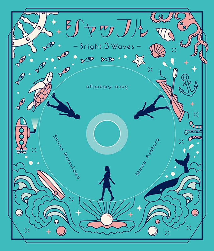 Momo Asakura, Sora Amamiya & Shiina Natsukawa Shuffle -Bright 3 Waves- CD cover