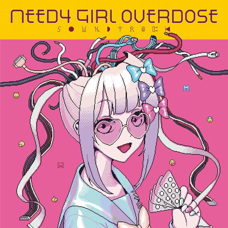 NEEDY GIRL OVERDOSE Soundtrack by Aiobahn Vinyl LP - KAngel pixel-art jacket