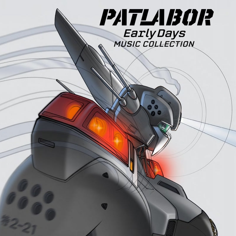 Patlabor Early Days MUSIC COLLECTION eleven-CD box cover with Ingram artwork