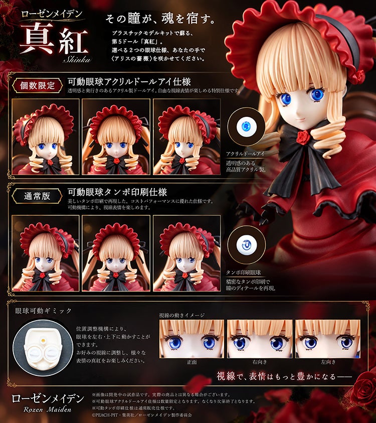 Rozen Maiden Shinku Acrylic Doll Eyes Articulated Model Kit - official product image 12