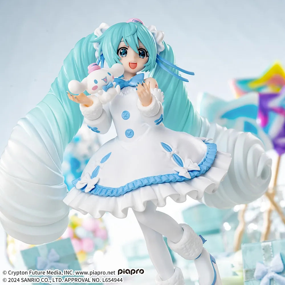 Sega Prize Hatsune Miku x Cinnamoroll Hatsune Miku White Dress Ver. Luminasta Figure alternate product photo 2