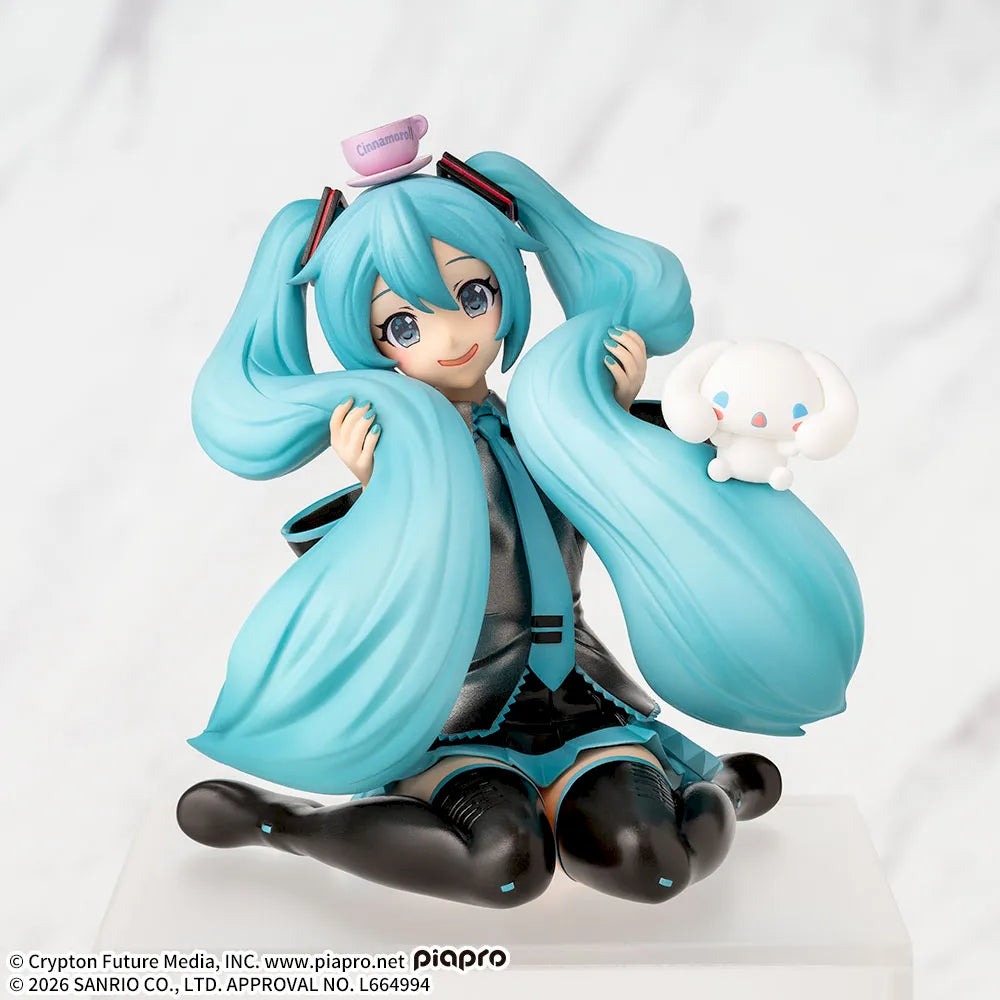 Sega Prize Hatsune Miku x Cinnamoroll Hatsune Miku x Cinnamoroll Fluffy Ver. Chokonose Premium Figure main product photo