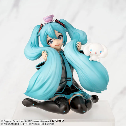 Sega Prize Hatsune Miku x Cinnamoroll Hatsune Miku x Cinnamoroll Fluffy Ver. Chokonose Premium Figure main product photo
