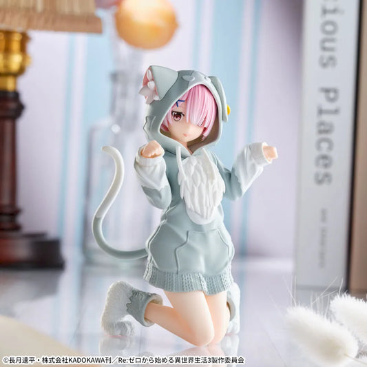 Sega Prize Re:ZERO -Starting Life in Another World- Ram Fluffy Puck Ver. Yumemirize Figure main product photo