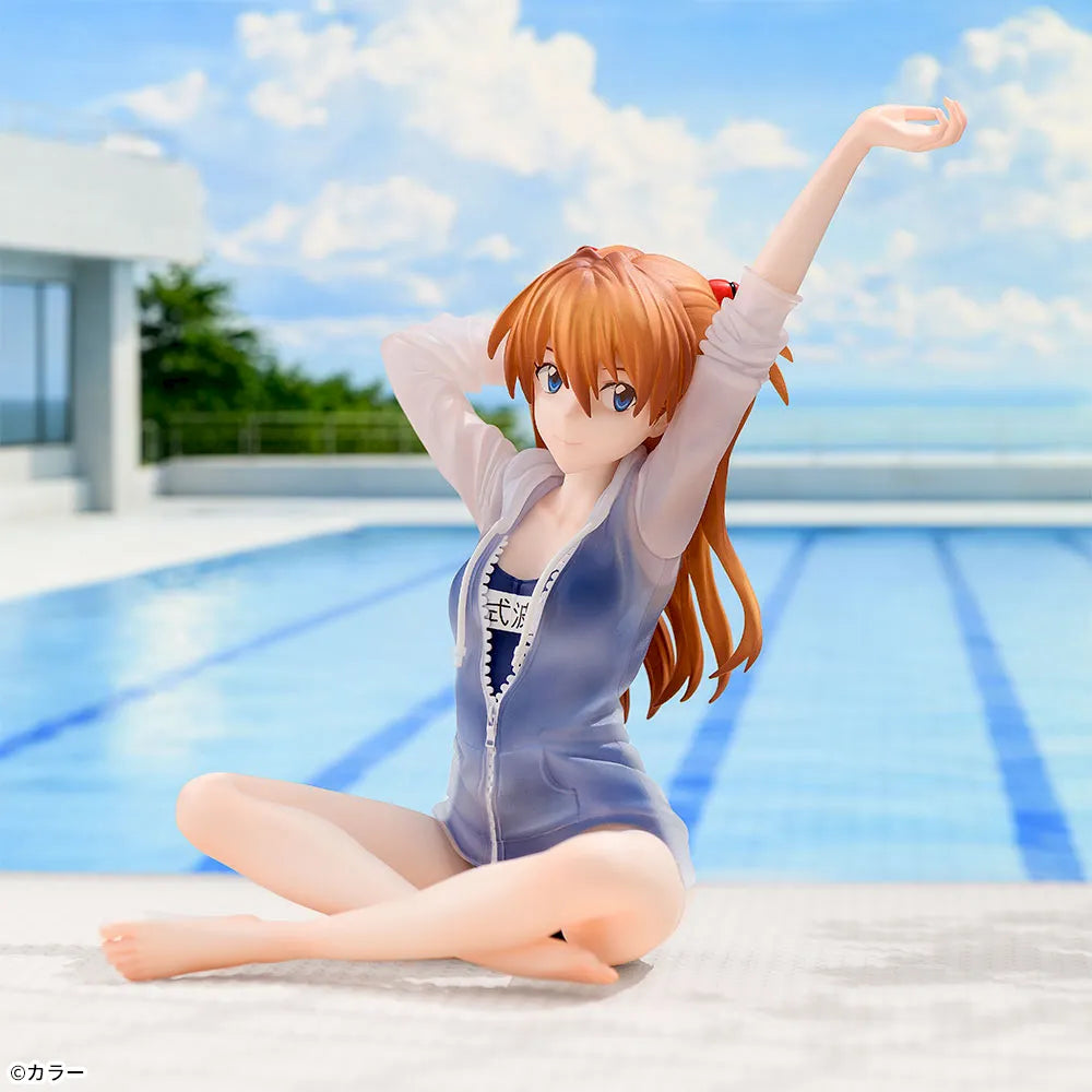 Sega Prize Rebuild of Evangelion Asuka Shikinami Langley School Swimsuit Ver. Yumemirize Figure main product photo