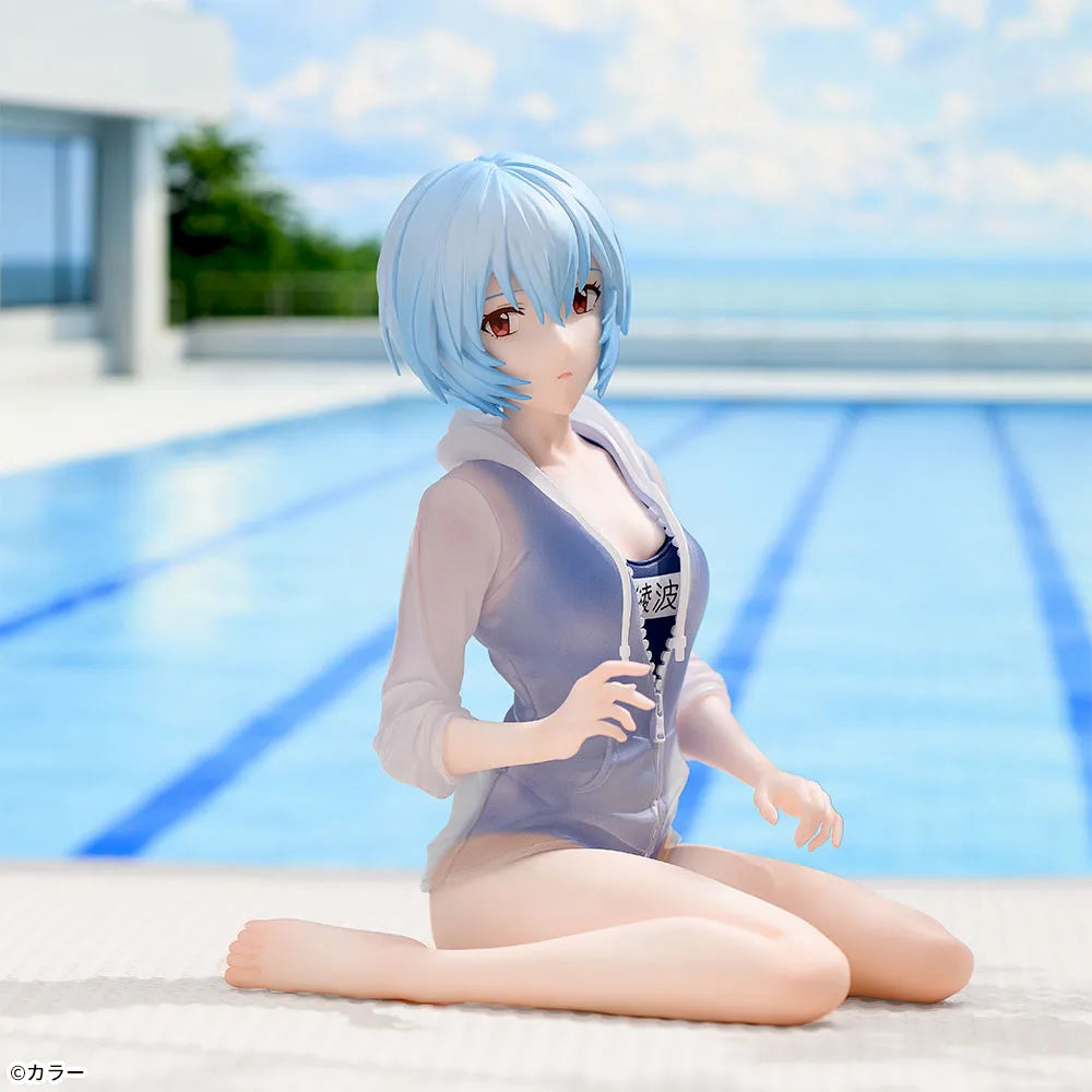 Sega Prize Rebuild of Evangelion Rei Ayanami School Swimsuit Ver. Yumemirize Figure main product photo