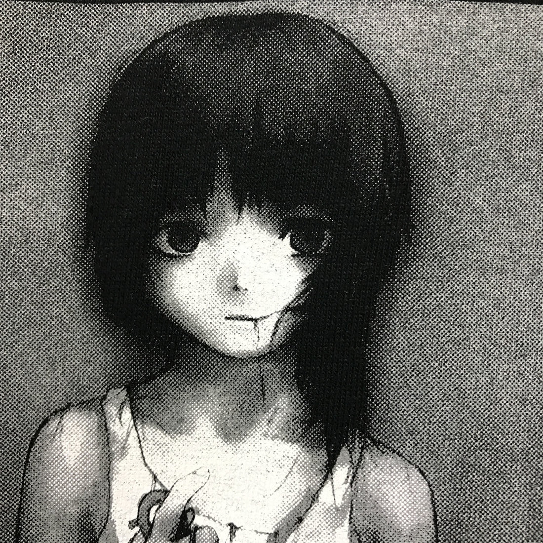 Serial Experiments Lain x CHAOSMARKET Lain Iwakura Hair Cut T-Shirt in Black - official product photo 3