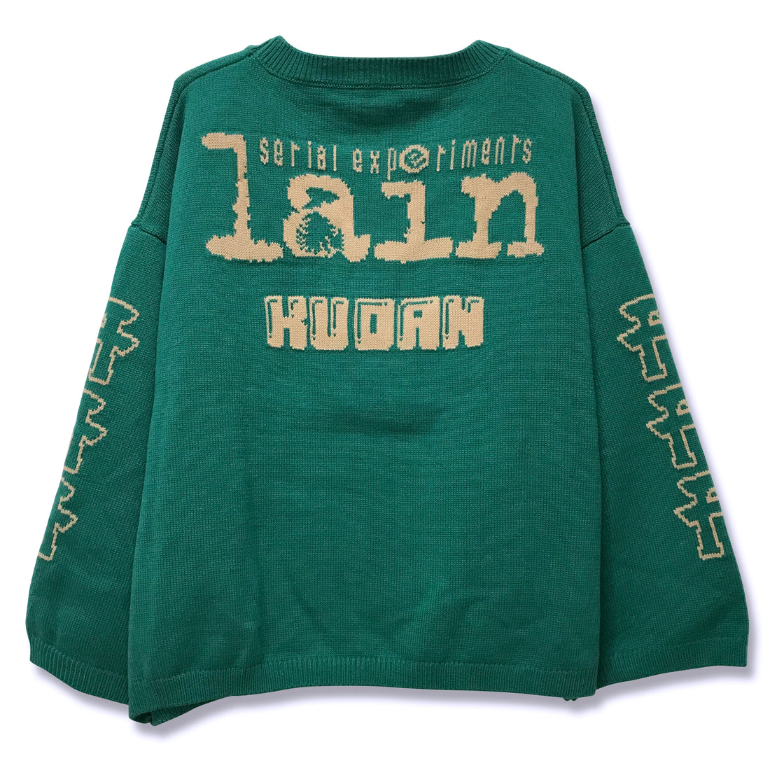 Serial Experiments Lain x KUDAN Bear Lain Revolution Knit Sweater in Dark Teal - official product photo 2