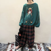 Serial Experiments Lain x KUDAN Bear Lain Revolution Knit Sweater in Dark Teal - official product photo 8