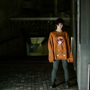 Serial Experiments Lain x KUDAN Bear Lain Revolution Knit Sweater in Dark Teal - official product photo 13