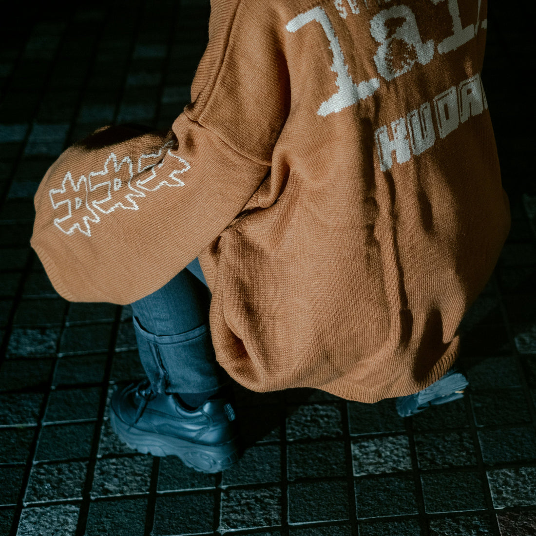 Serial Experiments Lain x KUDAN Bear Lain Revolution Knit Sweater in Dark Teal - official product photo 15