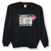 Serial Experiments Lain x KUDAN Lain Iwakura Print Memories Sweatshirt in Navy - official product photo 1