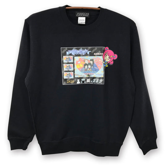 Serial Experiments Lain x KUDAN Lain Iwakura Print Memories Sweatshirt in Navy - official product photo 1
