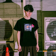 Serial Experiments Lain x KUDAN Lain Iwakura Print Memories T-Shirt in Black - official product photo 3