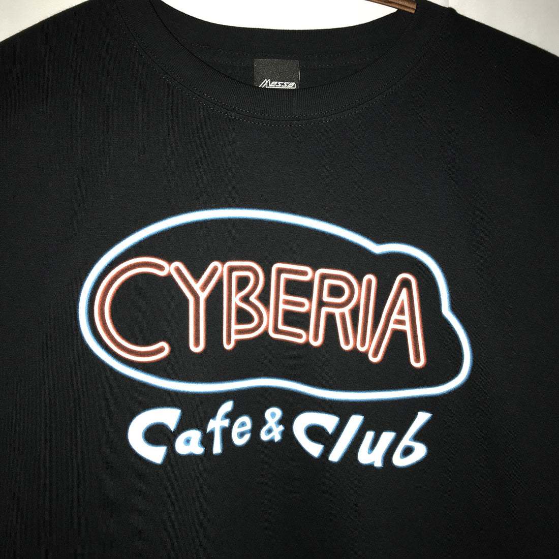 Serial Experiments Lain x messa CYBERIA NEON T-Shirt in Black - official product photo 3