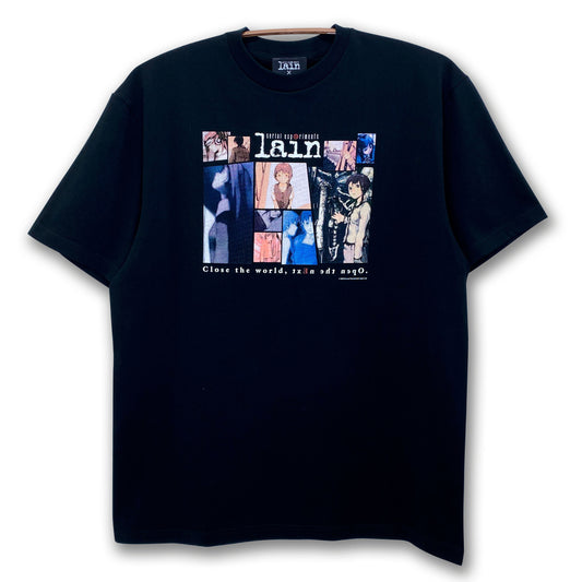 Serial Experiments Lain x messa Lain & Touko Diary T-Shirt in Black - official product photo 1