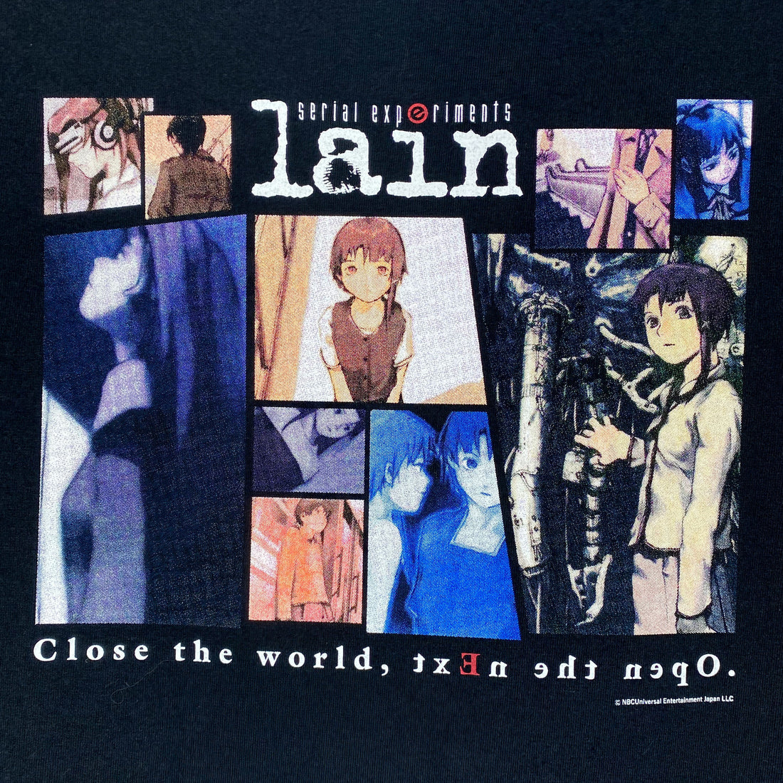 Serial Experiments Lain x messa Lain & Touko Diary T-Shirt in Black - official product photo 3