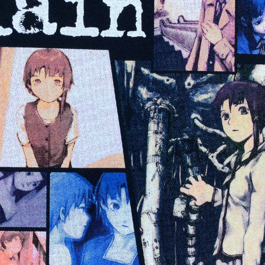 Serial Experiments Lain x messa Lain & Touko Diary T-Shirt in Black - official product photo 4