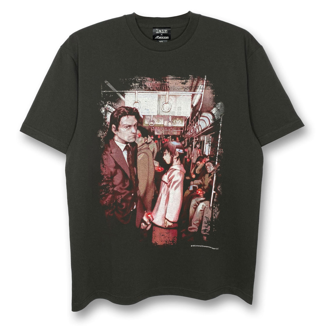 Serial Experiments Lain x messa Lain Iwakura Auditory Hallucinations T-Shirt in Sumi - official product photo 1