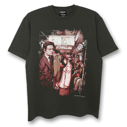 Serial Experiments Lain x messa Lain Iwakura Auditory Hallucinations T-Shirt in Sumi - official product photo 1
