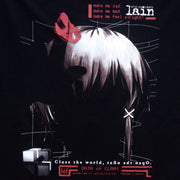 Serial Experiments Lain x messa Lain Iwakura Blood Trail Oversized T-Shirt in Black - official product photo 3