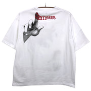 Serial Experiments Lain x messa Lain Iwakura Blood Trail Oversized T-Shirt in White - official product photo 2