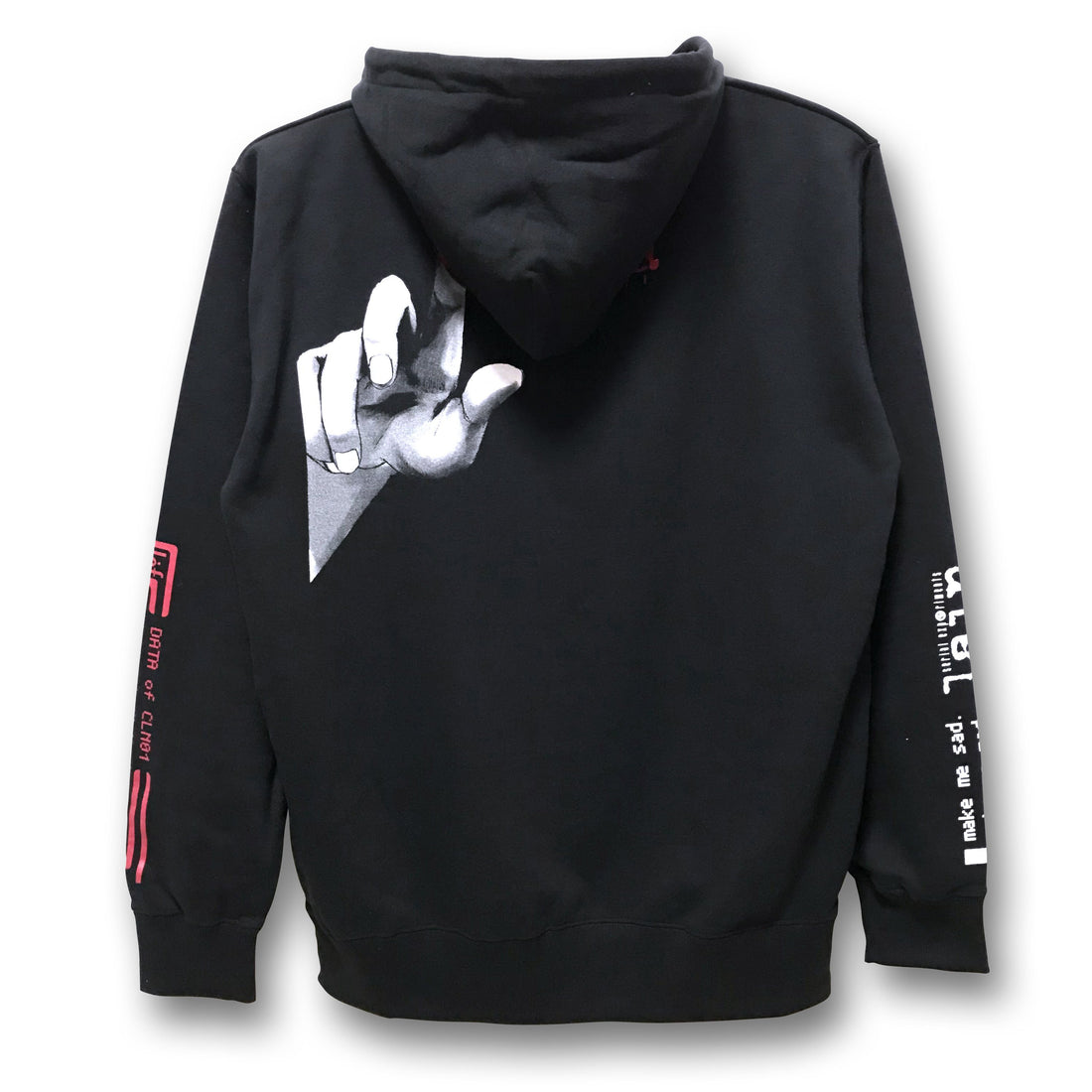 Serial Experiments Lain x messa Lain Iwakura Blood Trail Pullover Hoodie in Black - official product photo 2