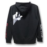Serial Experiments Lain x messa Lain Iwakura Blood Trail Pullover Hoodie in Black - official product photo 2