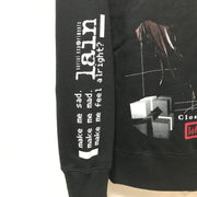 Serial Experiments Lain x messa Lain Iwakura Blood Trail Pullover Hoodie in Black - official product photo 5
