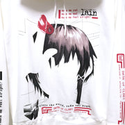 Serial Experiments Lain x messa Lain Iwakura Blood Trail Pullover Hoodie in White - official product photo 3