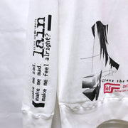 Serial Experiments Lain x messa Lain Iwakura Blood Trail Pullover Hoodie in White - official product photo 5