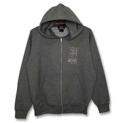 Serial Experiments Lain x messa Lain Iwakura DC1051 Embroidered Zip Hoodie in Sumi - official product photo 2