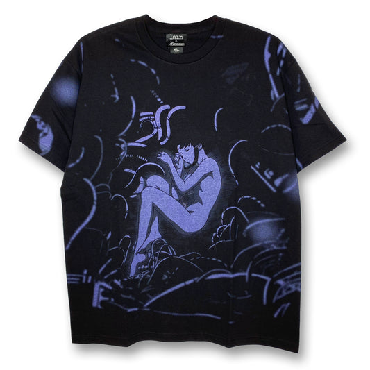 Serial Experiments Lain x messa Lain Iwakura Distant Night T-Shirt in Black - official product photo 1