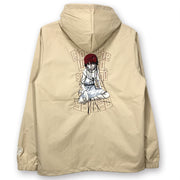 Serial Experiments Lain x messa Lain Iwakura Embroidered Hooded Jacket in Beige - official product photo 1