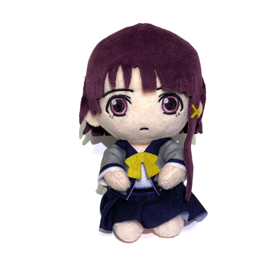 Serial Experiments Lain x messa Lain Iwakura Game School Uniform Articulated Dress-Up Plush Doll in Gray - official product photo 3