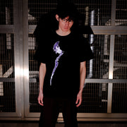 Serial Experiments Lain x messa Lain Iwakura Shadow T-Shirt in Black - official product photo 3