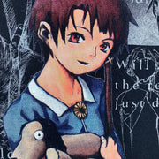 Serial Experiments Lain x messa Lain Iwakura She Knows... Long-Sleeve T-Shirt in Black - official product photo 6