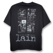 Serial Experiments Lain x messa Lain Iwakura She Knows... T-Shirt in Black - official product photo 2