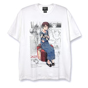 Serial Experiments Lain x messa Lain Iwakura She Knows... T-Shirt in White - official product photo 1