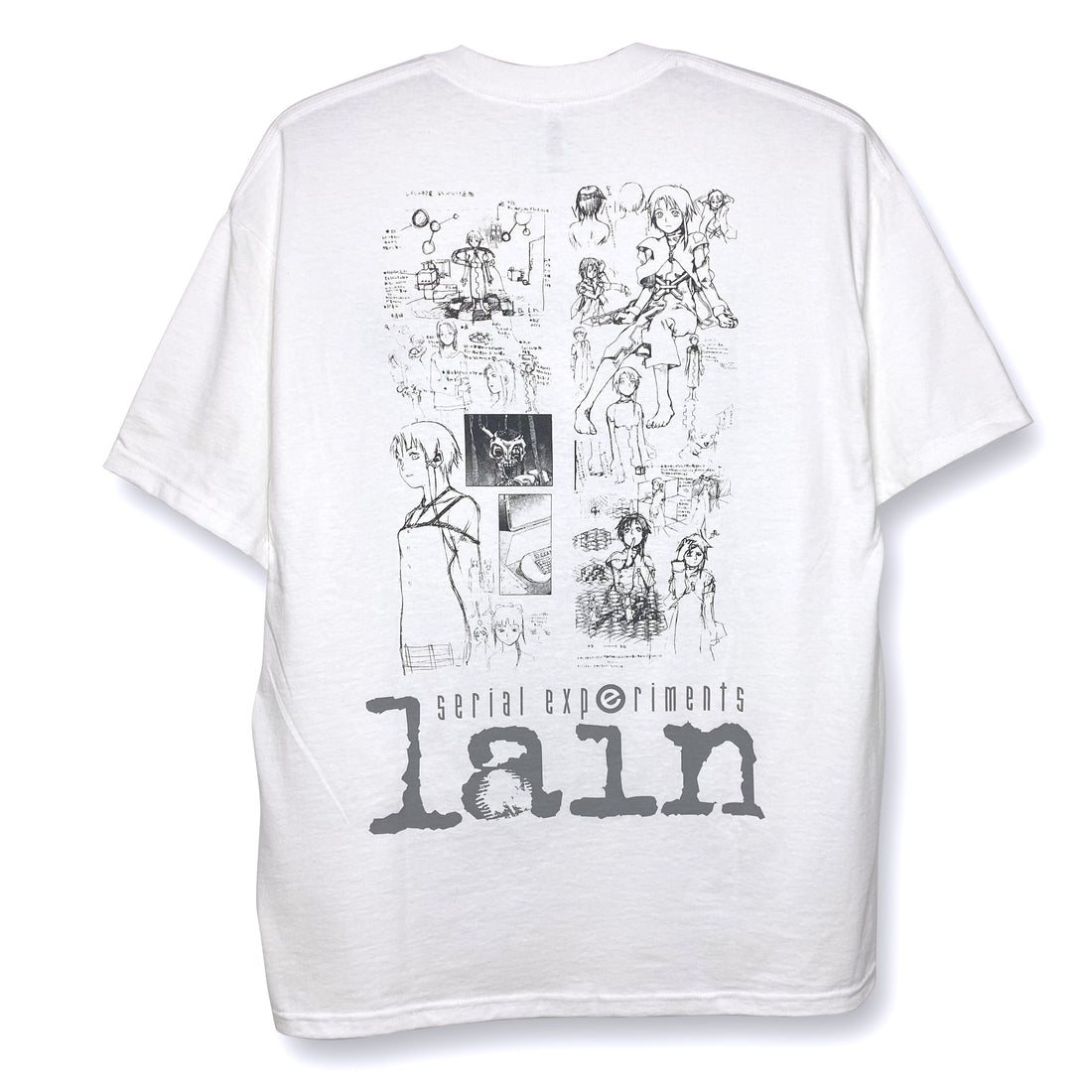 Serial Experiments Lain x messa Lain Iwakura She Knows... T-Shirt in White - official product photo 2