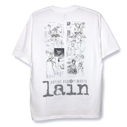Serial Experiments Lain x messa Lain Iwakura She Knows... T-Shirt in White - official product photo 2