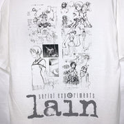 Serial Experiments Lain x messa Lain Iwakura She Knows... T-Shirt in White - official product photo 5