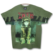 Serial Experiments Lain x messa Lain Iwakura The Green Room T-Shirt in Military Green - official product photo 1