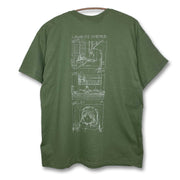 Serial Experiments Lain x messa Lain Iwakura The Green Room T-Shirt in Military Green - official product photo 2